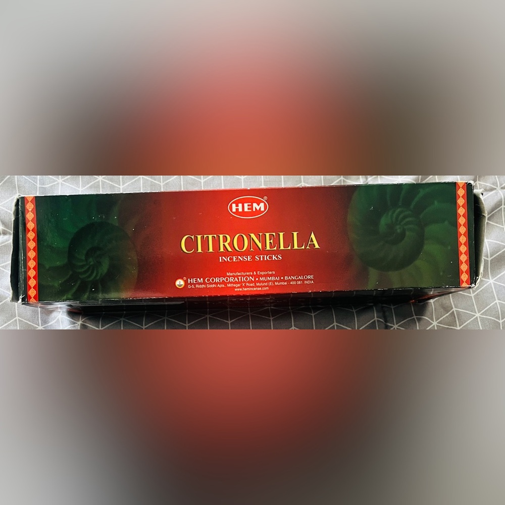 HEM Citronella Incense sticks | 6 Tubes - 20 incense each - Total 120 Sticks